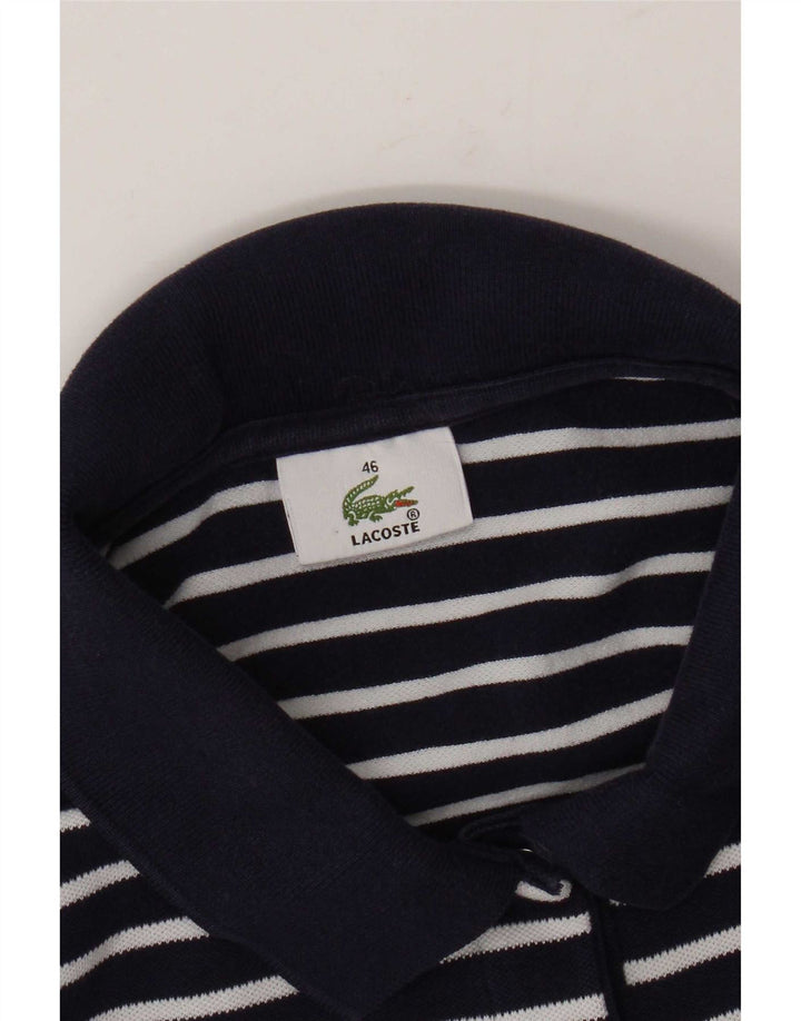 Polo da donna Lacoste taglia 46 XL a righe blu navy