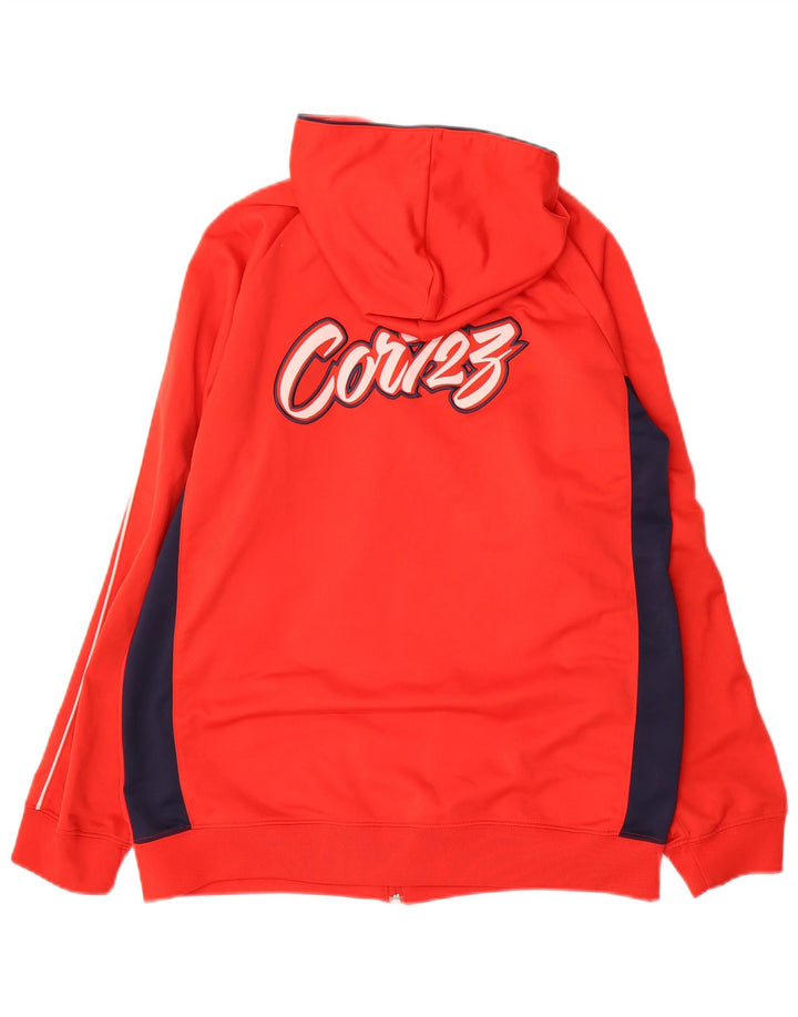 Felpa con cappuccio e zip NIKE Cor72z per ragazzi 13-14 anni XL rosso color block