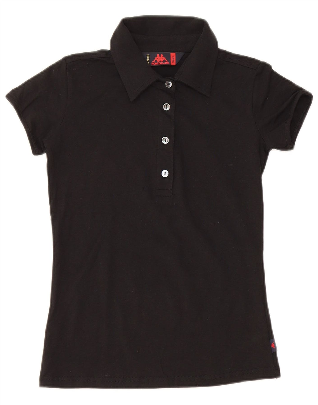 Polo da donna KAPPA UK 8 piccola in cotone nero