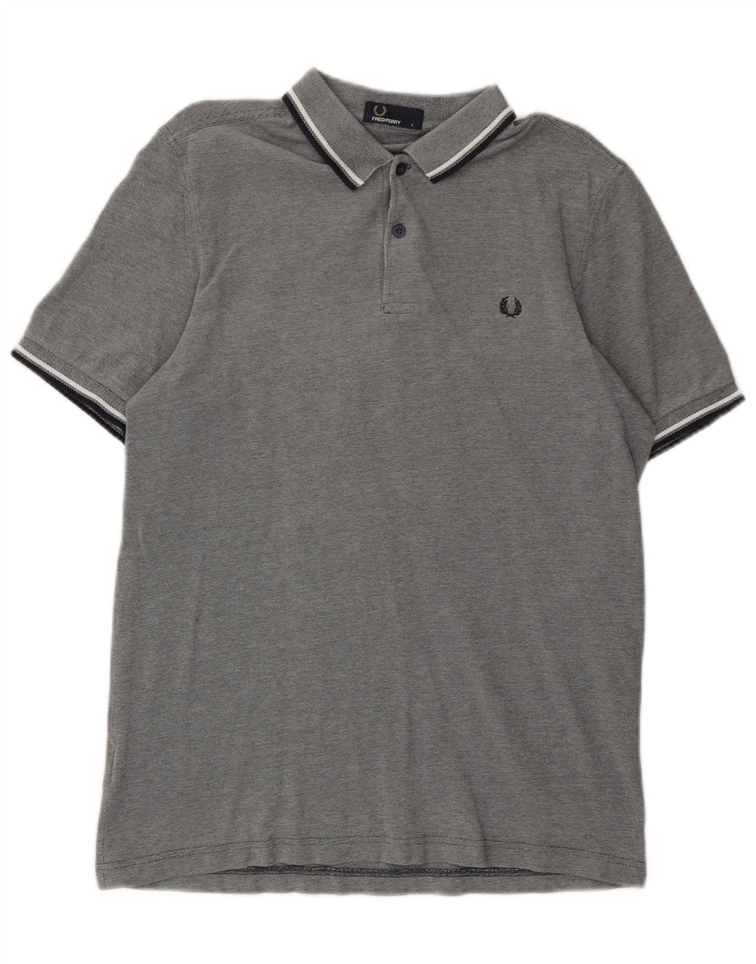 Polo da uomo Fred Perry grande in cotone grigio
