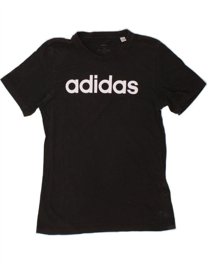 ADIDAS Mens Graphic T-Shirt Top Small Black Cotton Vintage Adidas and Second-Hand Adidas from Messina Hembry 