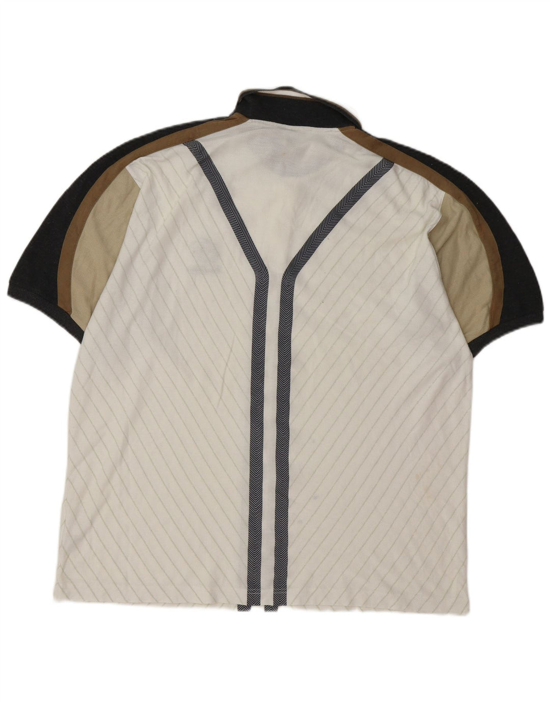 Polo da uomo LOTTO XL in poliestere color block bianco
