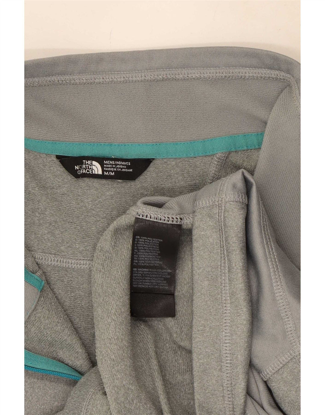 Top della tuta da uomo pullover con zip e collo The North Face grigio medio chiazzato