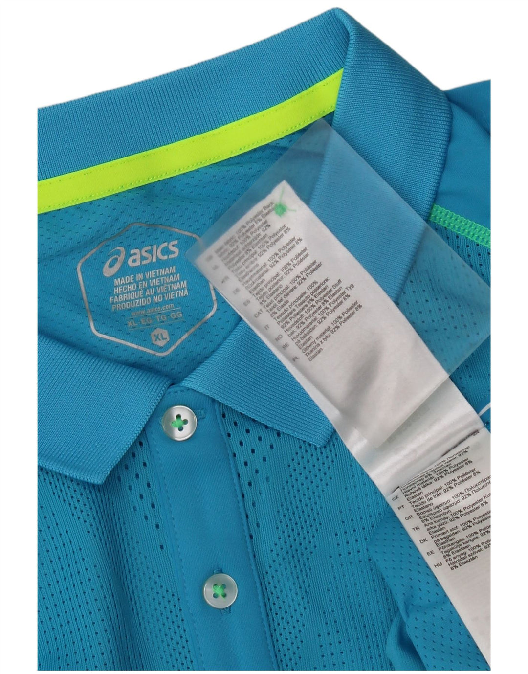 Polo Asics Uomo XL Blu Poliestere