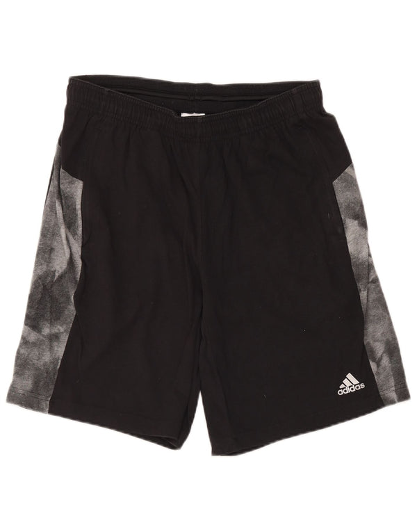 Pantaloncini sportivi Adidas Climalite da uomo grandi in cotone color block nero