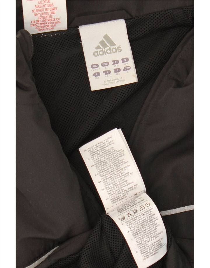 Giacca superiore della tuta Adidas Climalite da ragazzo 13-14 anni in poliestere grigio