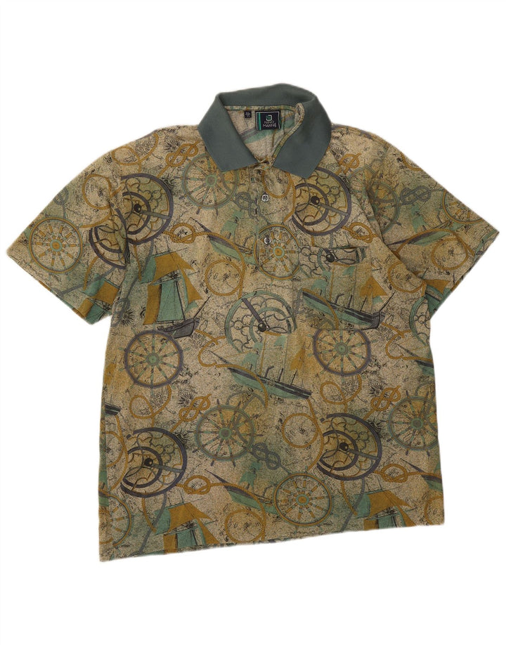 Polo grafica da uomo Nino Marini XL in cotone multicolore
