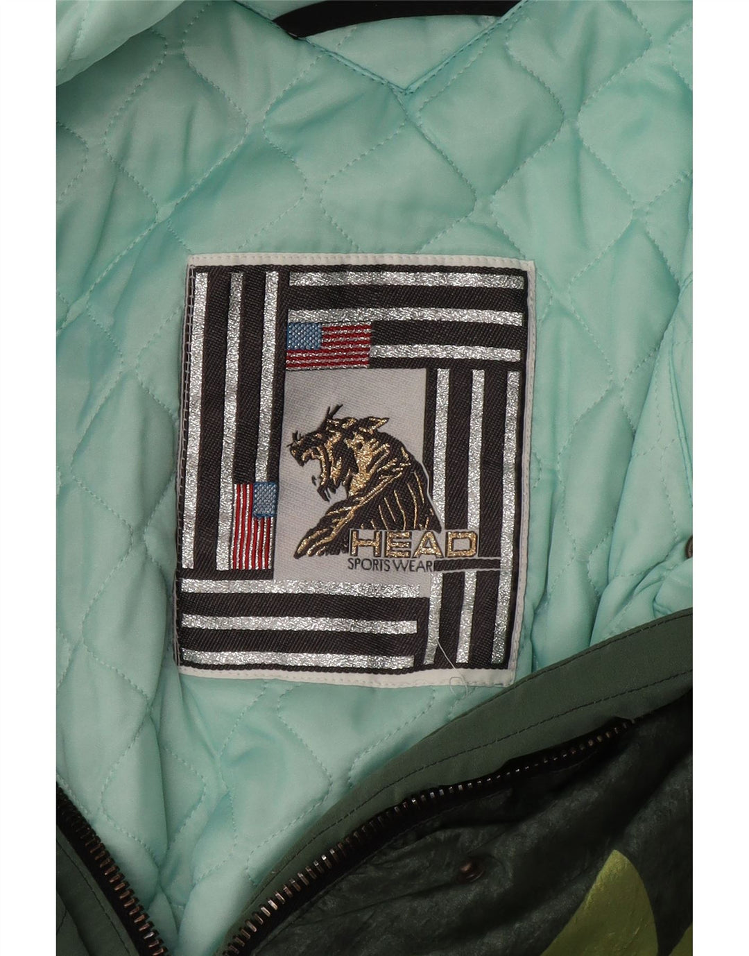 Giacca a vento corta da donna HEAD UK 14 Colorblock verde medio