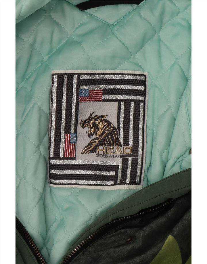 Giacca a vento corta da donna HEAD UK 14 Colorblock verde medio