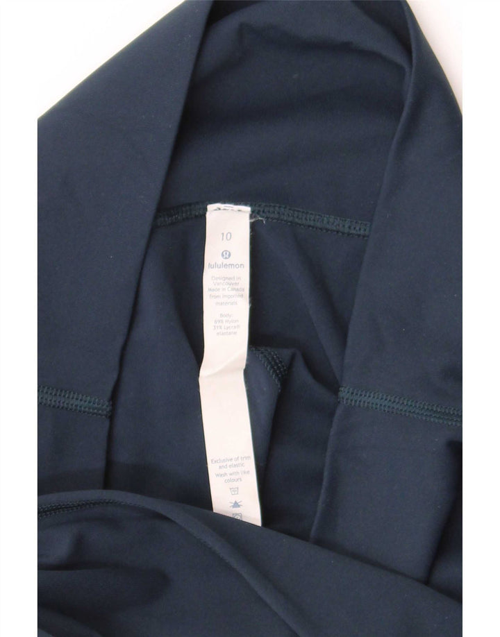 Leggings Capri da donna Lululemon US 10 Large in nylon blu navy