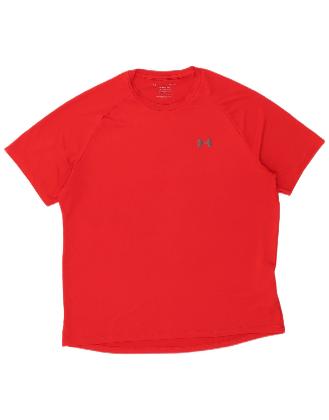 T-shirt da uomo Under Armour Top grande sportivo in poliestere rosso
