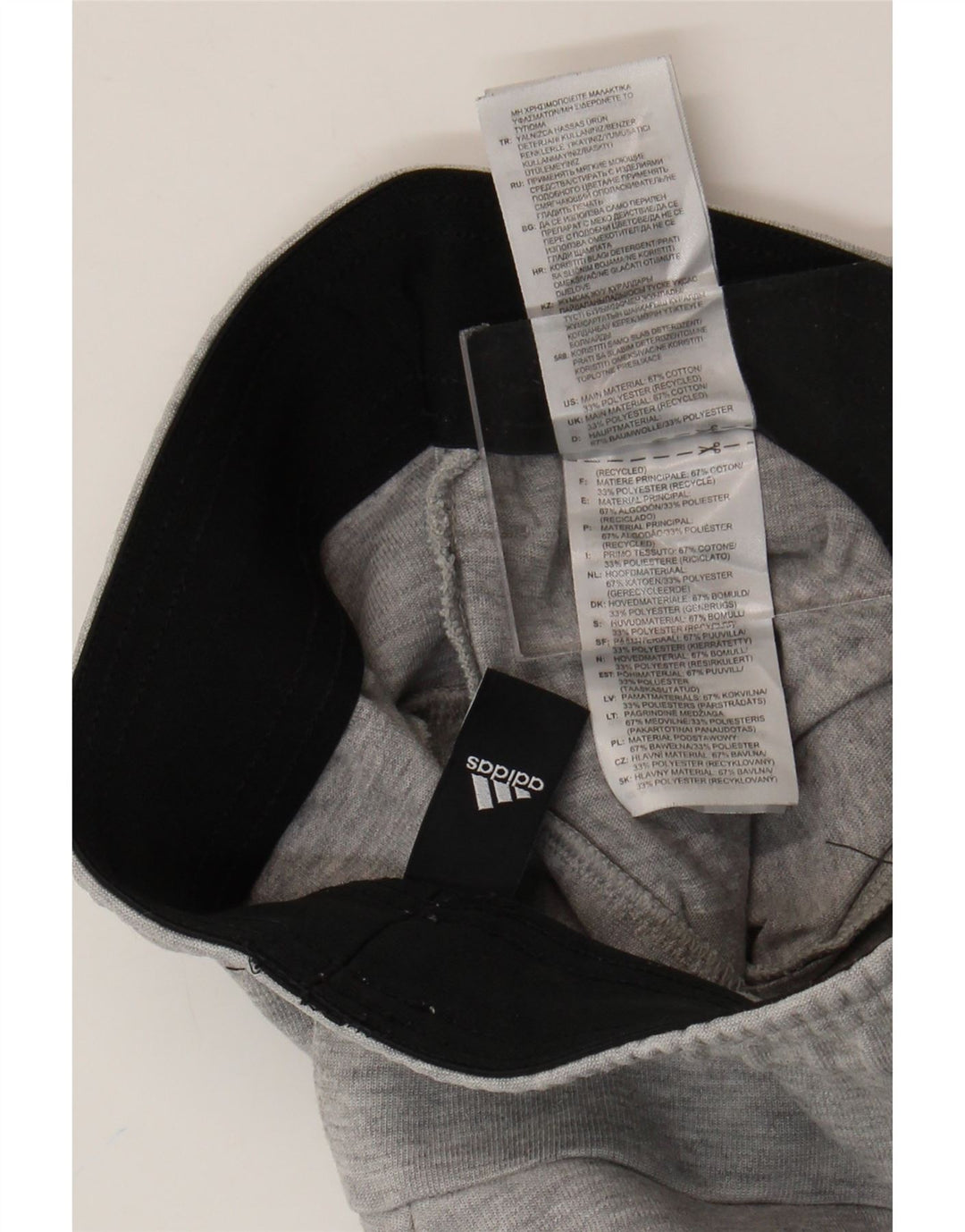 Pantaloni da tuta da uomo Adidas Joggers piccoli in cotone grigio