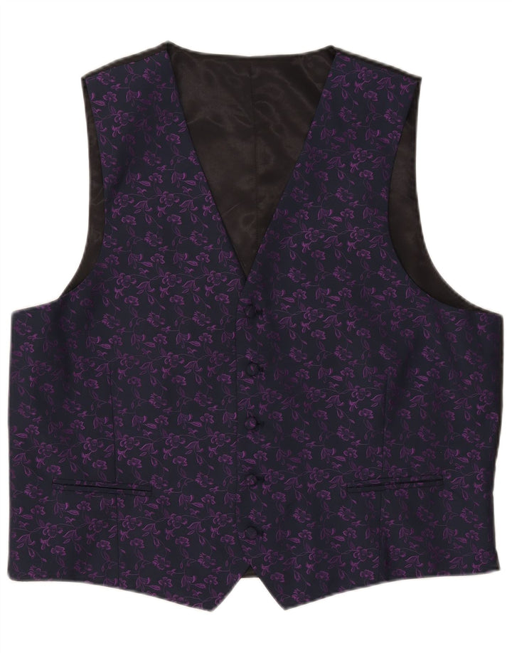Gilet da uomo C&A Canda Regular Fit IT 56 XL Poliestere floreale blu navy