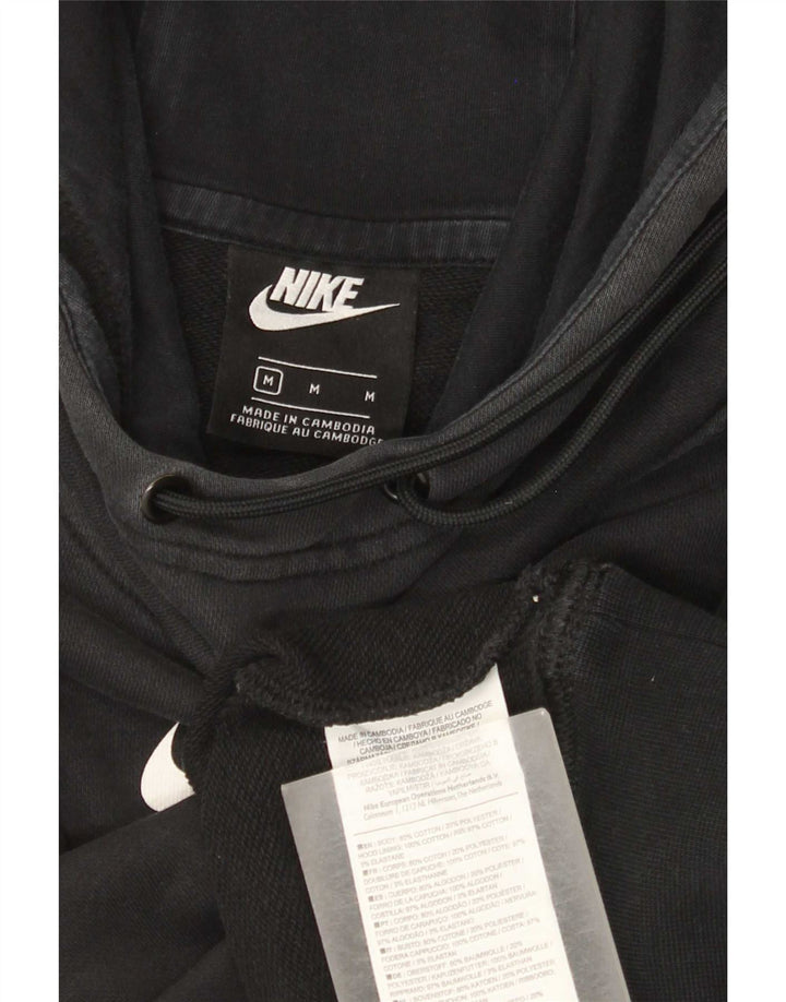 Felpa con cappuccio grafica da donna Nike UK 14 cotone medio nero