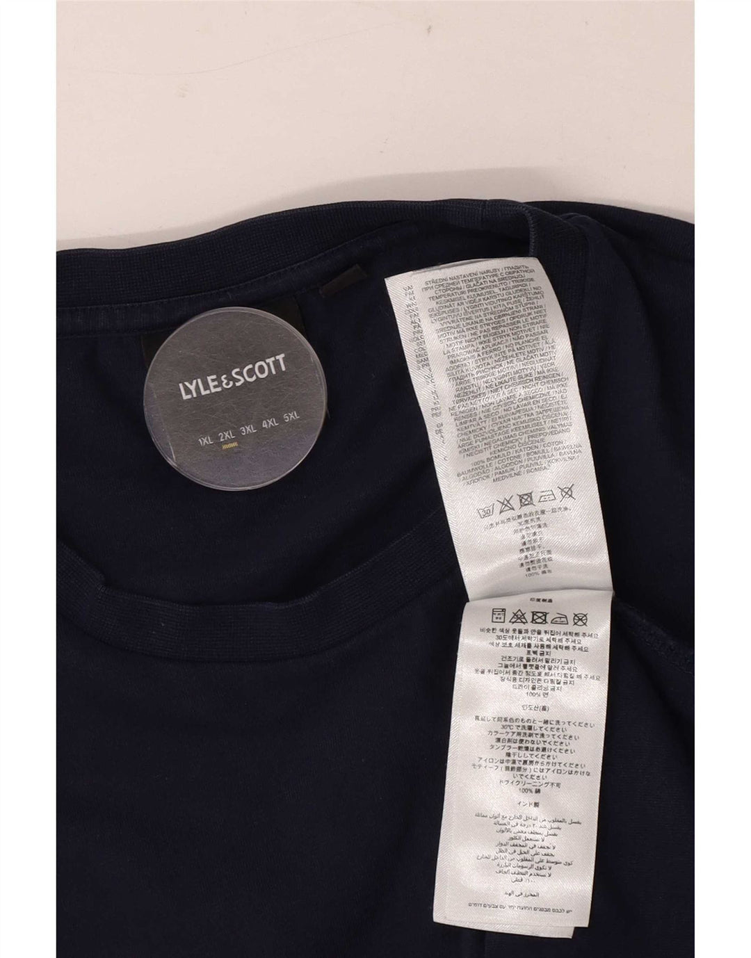 T-shirt da uomo Lyle & Scott Top 2XL cotone blu navy