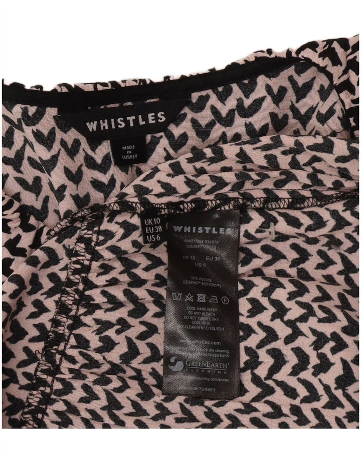 Abito lungo da donna con motivo astratto Whisper UK 10 piccolo in viscosa rosa