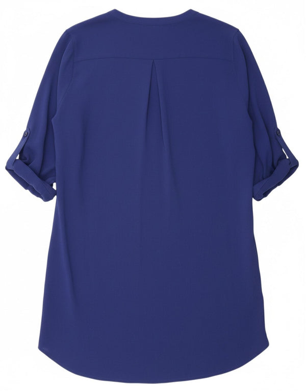 BCBGMAXAZRIA Womens 3/4 Sleeve Tunic Dress UK 16 Large Blue Polyester