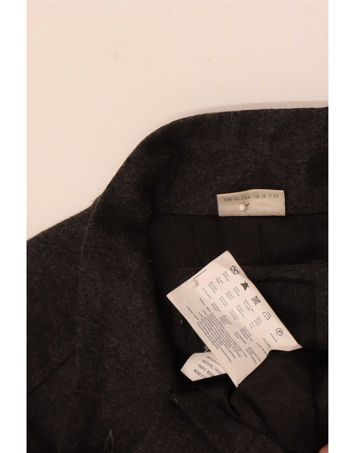 Giacca blazer a maniche corte da donna Street One UK 14 grande lana grigia