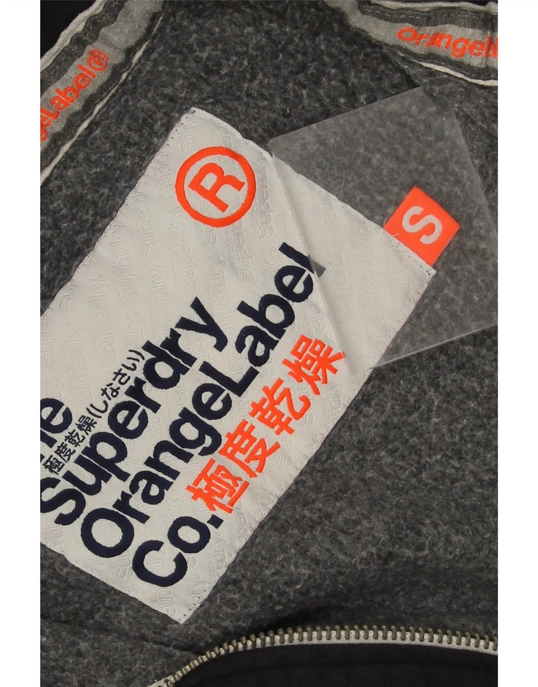 Maglione con cappuccio e zip da uomo Superdry piccolo in cotone blu navy
