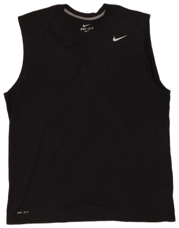Canotta Nike Dri Fit da uomo XL nera in poliestere