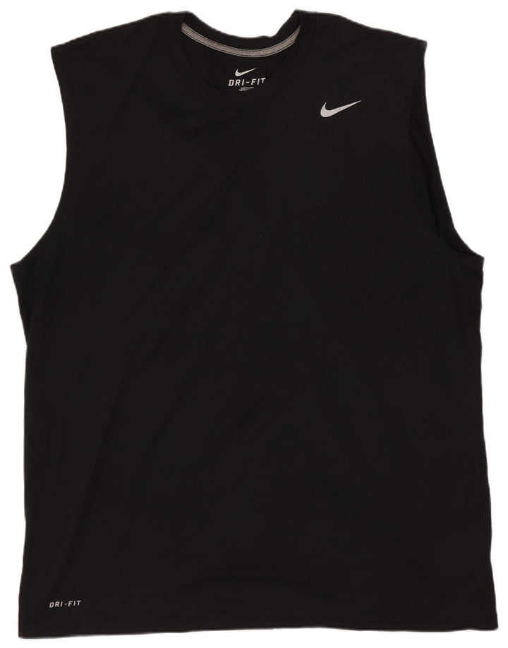 Canotta Nike Dri Fit da uomo XL nera in poliestere
