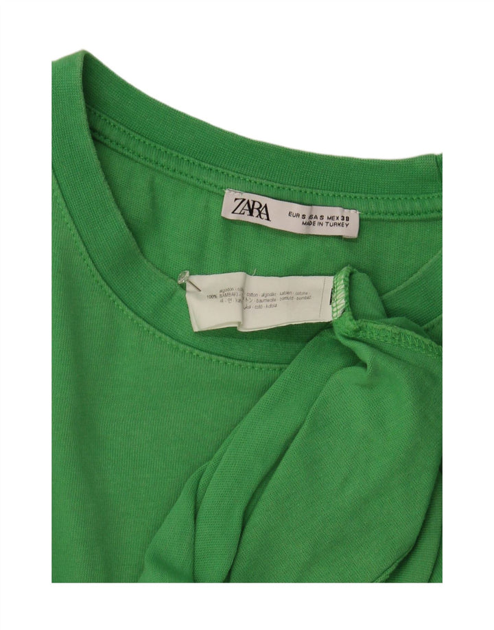 ZARA Mens T-Shirt Top Small Green Cotton Vintage Zara and Second-Hand Zara from Messina Hembry 