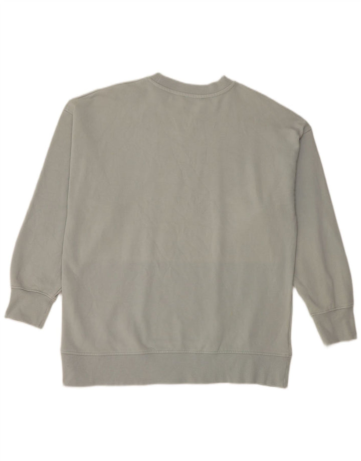 Felpa oversize da donna Zara UK 10 piccola in cotone grigio