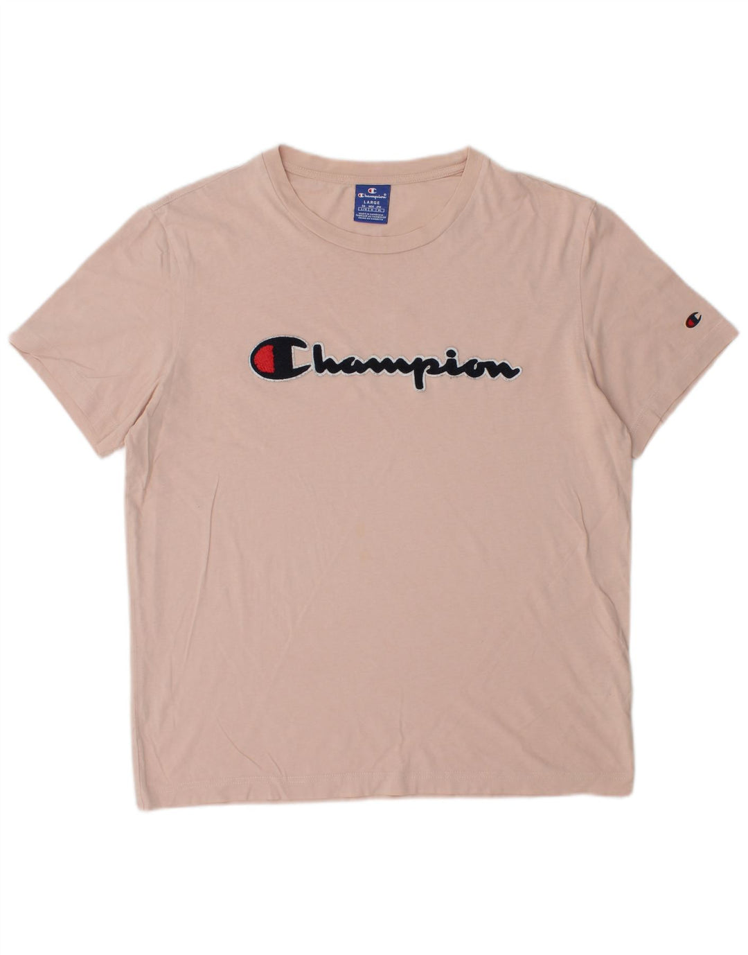 T-shirt grafica da uomo CHAMPION Top grande in cotone rosa