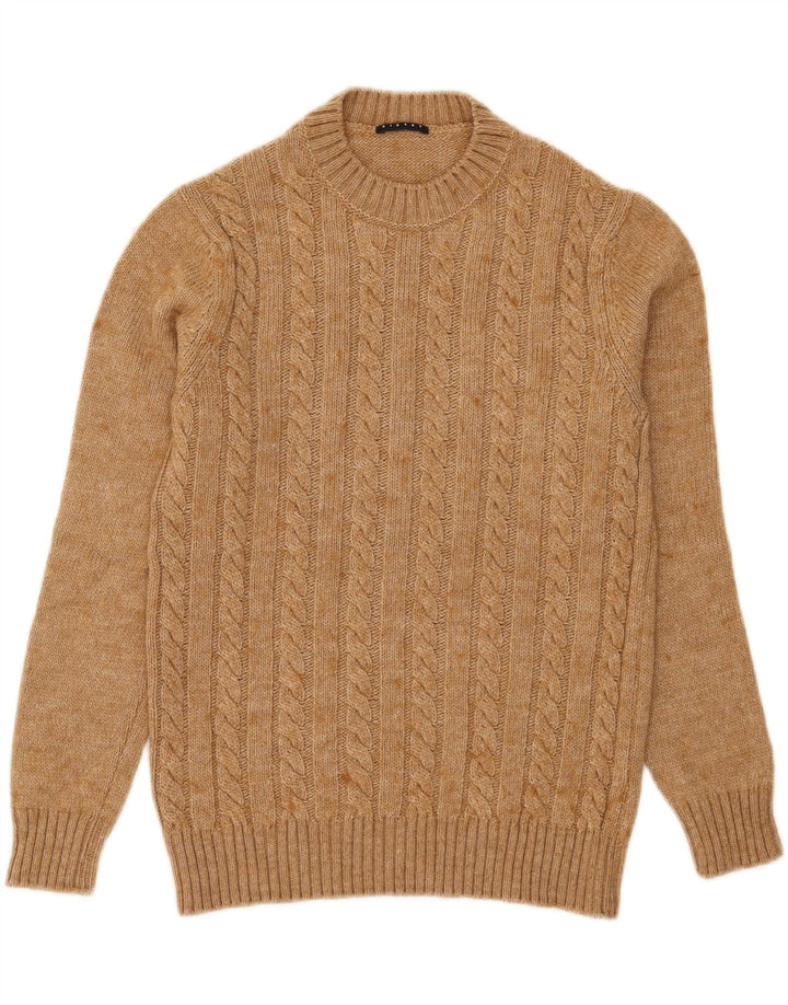 Maglione maglione girocollo da donna Sisley UK 8 piccolo Beige