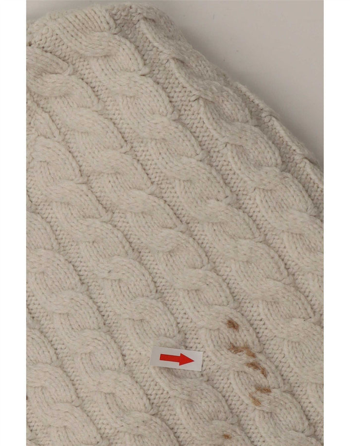 Maglione corto girocollo per ragazze Zara 13-14 anni poliestere bianco
