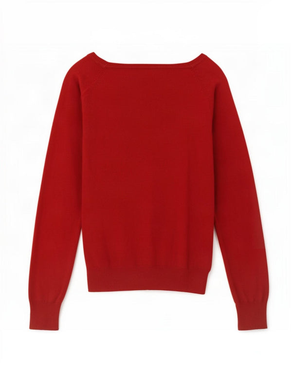 Maglione cardigan da donna Zara UK 14 grande rosso