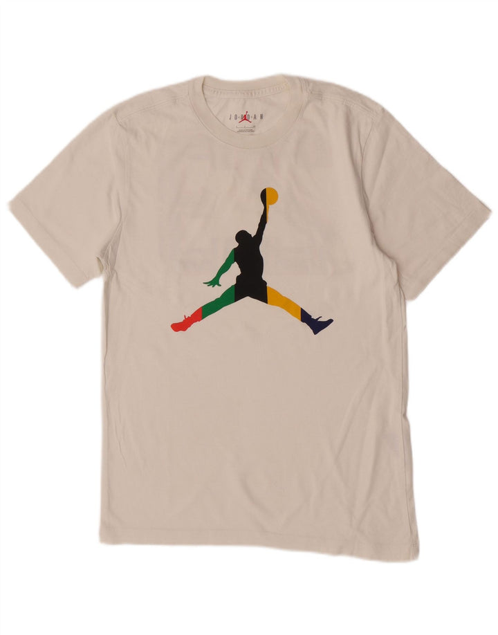 T-shirt grafica da uomo Jordan Top piccola in cotone bianco