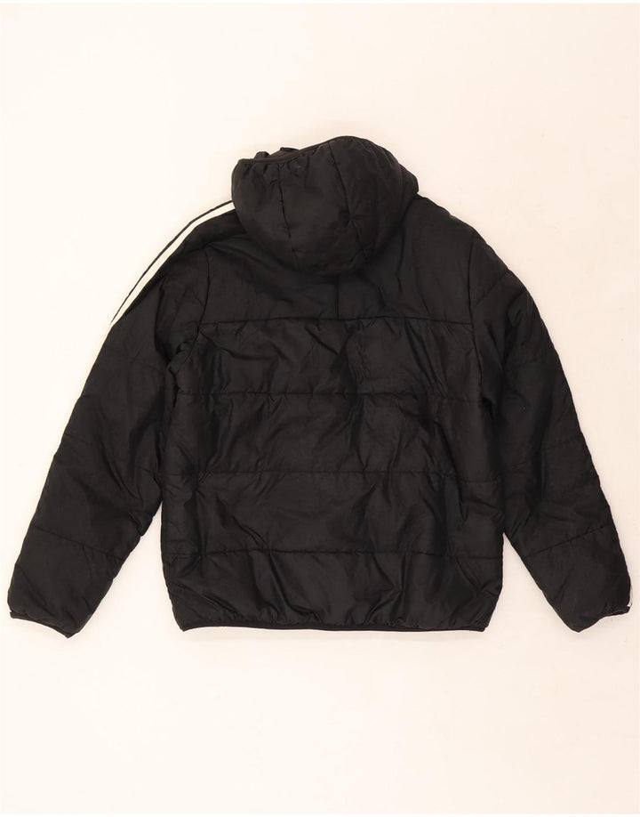 Giacca imbottita con cappuccio Adidas da ragazzo 13-14 anni in poliestere nero