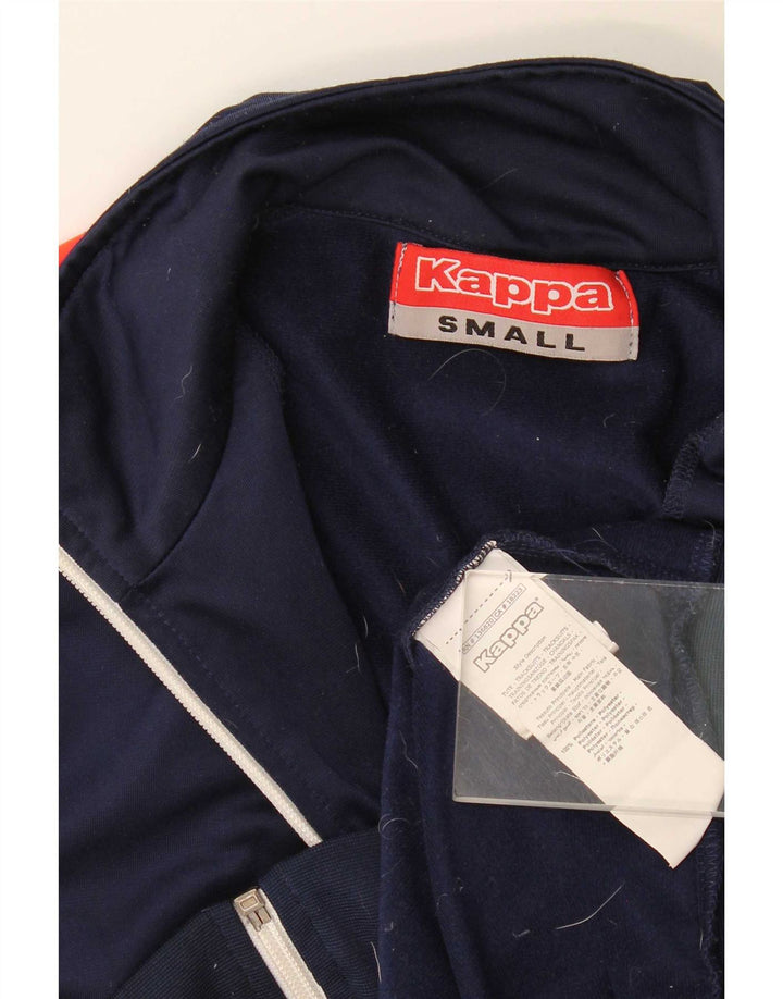 Giacca da ginnastica da uomo Kappa Small in poliestere color block blu navy