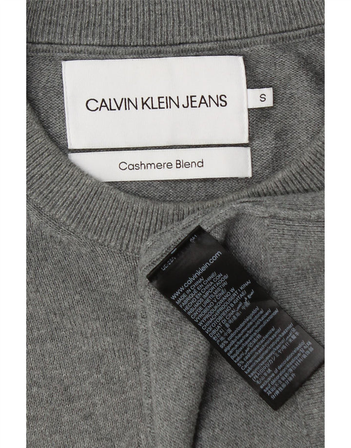 Calvin Klein Jeans Maglione girocollo da uomo piccolo in cotone grigio