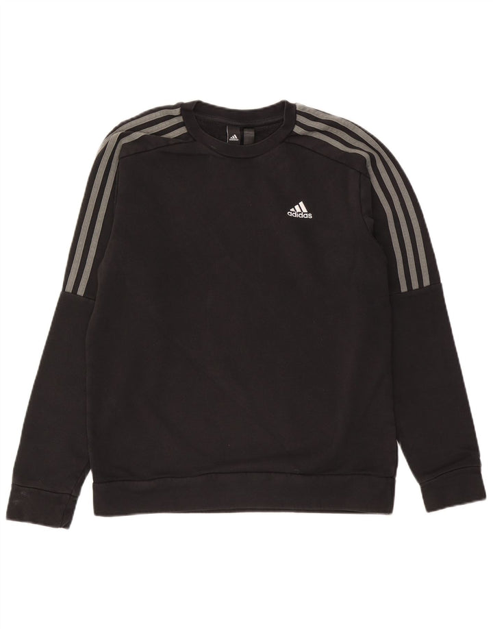 Felpa Adidas Uomo Maglione Piccolo Cotone Nero