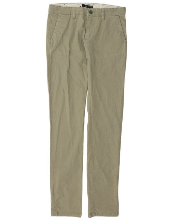 Pantaloni chino slim da uomo Zara EU 36 XS W29 L34 cotone kaki