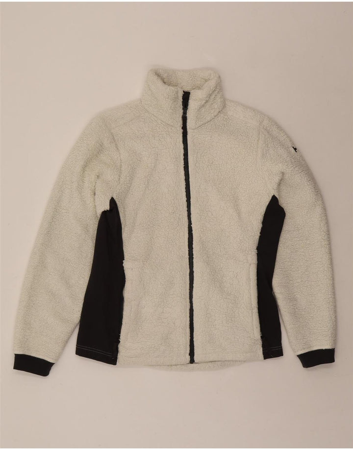 HELLY HANSEN Womens Fleece Jacket UK 16 Large White Colourblock Vintage Helly Hansen and Second-Hand Helly Hansen from Messina Hembry 