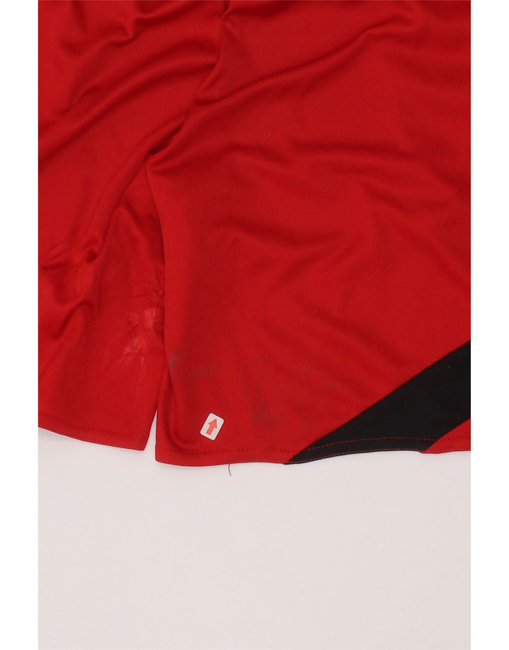 Pantaloncini sportivi Adidas Climalite da ragazzo 9-10 anni, colore rosso medio