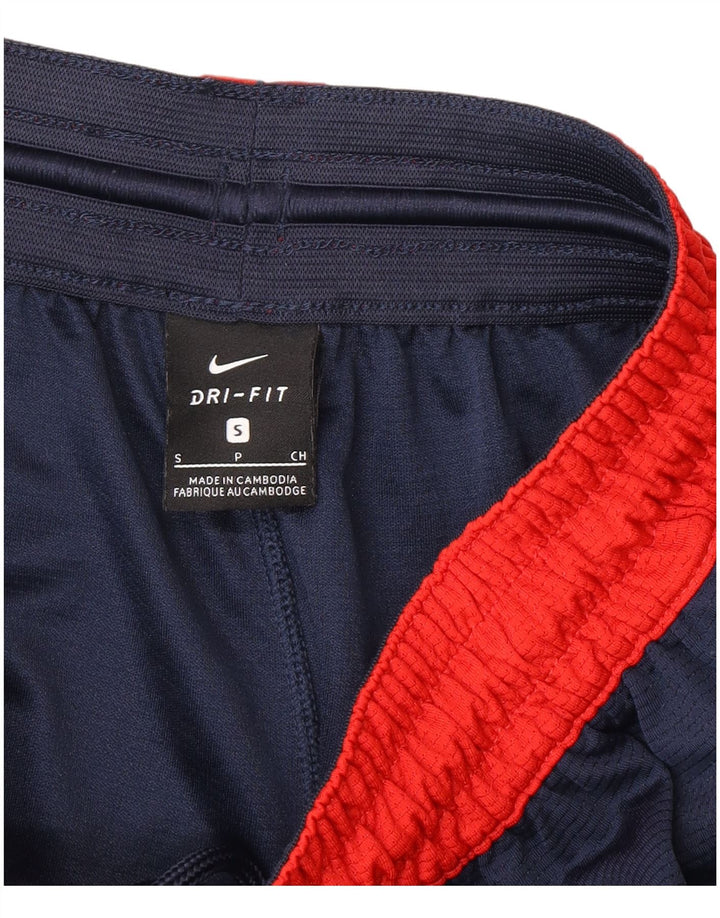 Pantaloncini sportivi Nike Dri Fit da uomo piccoli in poliestere color block blu navy