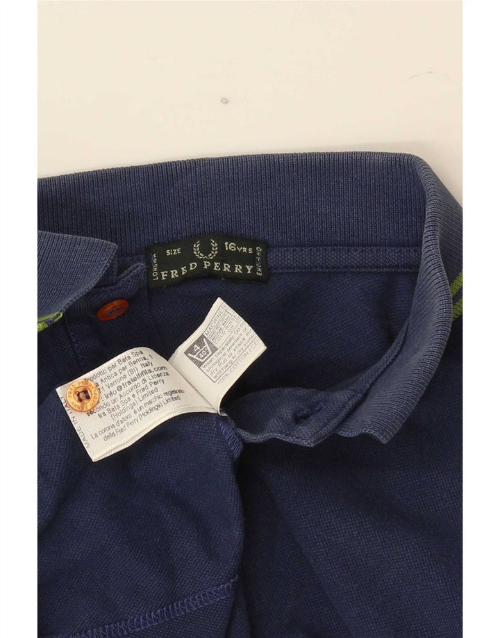 Polo Fred Perry da bambino 15-16 anni in cotone blu navy
