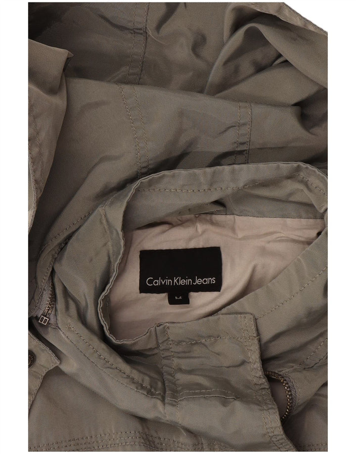 Giacca utility con cappuccio da donna Calvin Klein Jeans UK 14 Grigio medio