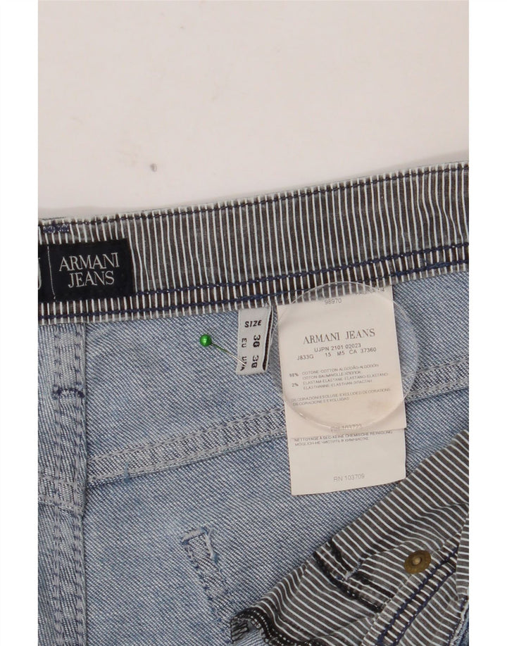 Jeans slim da donna ARMANI W30 L35 cotone blu