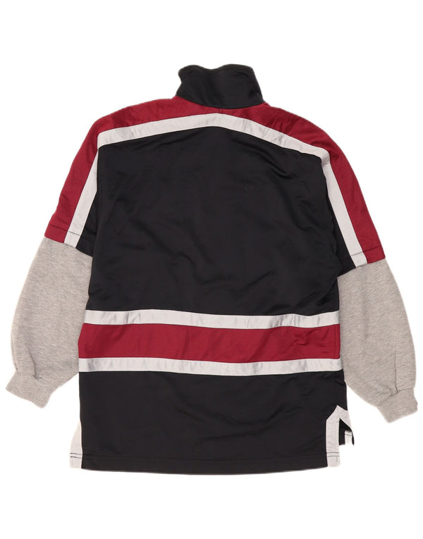 LOTTO Giacca da tuta da uomo vestibilità ampia UK 36/38 Small Black Colourblock