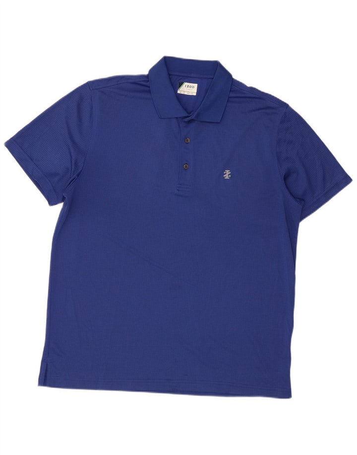 Polo da uomo Izod grande in poliestere blu