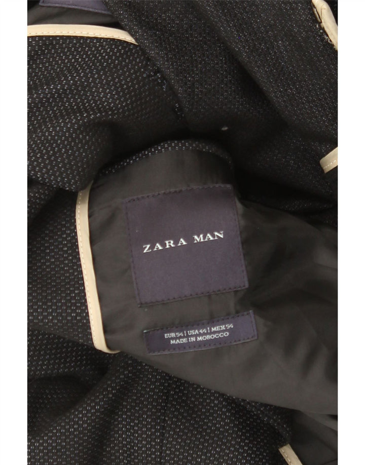 Giacca blazer da uomo a 2 bottoni Zara EU 54 XL nera
