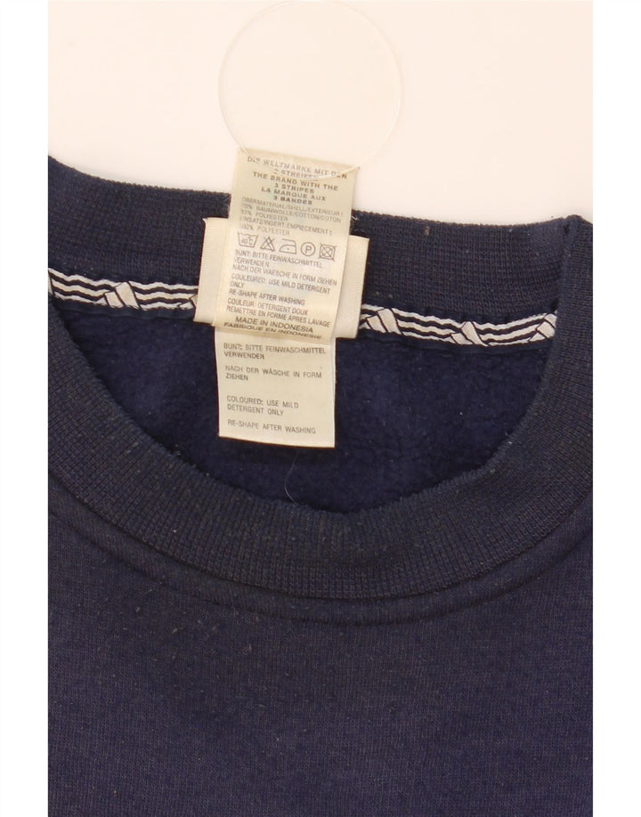 Felpa da uomo Adidas Maglione grande blu navy in cotone