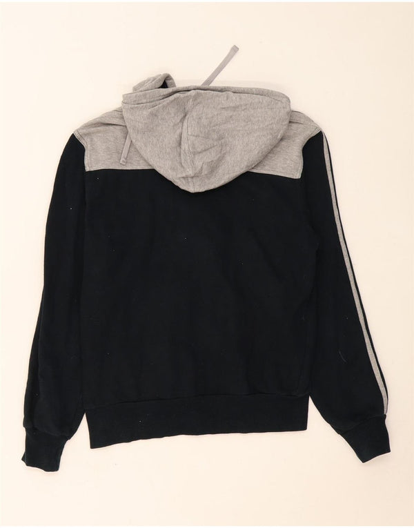 Maglione con cappuccio e zip da uomo ADIDAS UK 36/38 piccolo cotone color block grigio