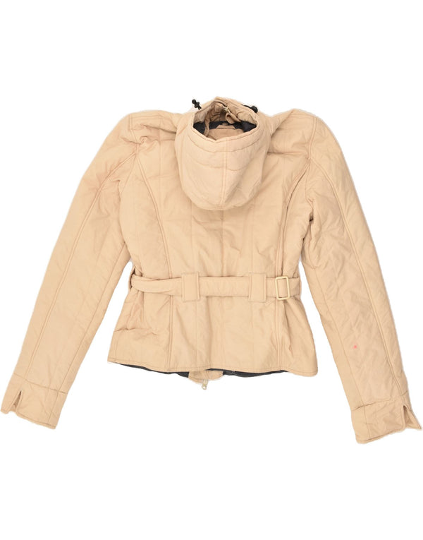 Giacca imbottita con cappuccio da donna SCHOTT UK 16 Large Beige Poliestere