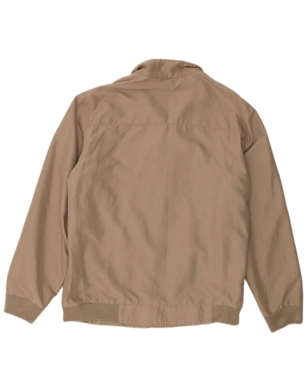 Giubbotto bomber da uomo vintage UK 40 grande poliestere beige